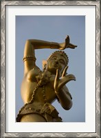 Framed Golden Deity Sculpture, Thailand
