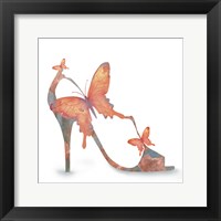 Framed Butterfly Shoe Swirl