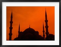 Framed Blue Mosque at Sunset, Istanbul, Turkey