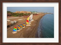 Framed Sailboats on the Beach, Belek, Antalya, Turkey
