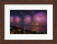 Framed Fireworks over the Bosphorus, Istanbul, Turkey