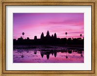 Framed View of Temple at Dawn, Angkor Wat, Siem Reap, Cambodia