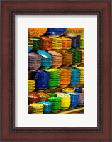 Framed Bowls and Plates on Display, For Sale at Vendors Booth, Spice Market, Istanbul, Turkey