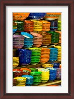 Framed Bowls and Plates on Display, For Sale at Vendors Booth, Spice Market, Istanbul, Turkey