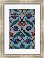 Framed Colorful Tile Work in the Topkapi Palace, Istanbul, Turkey