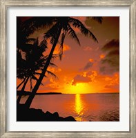 Framed Ocean View at Sunset, Australia