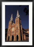 Framed Notre Dame Cathedral, Saigon, Vietnam