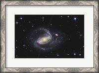 Framed NGC 1097, Barred Spiral Galaxy in the Constellation Fornax