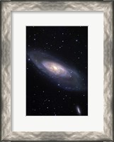 Framed Messier 106, A Spiral Galaxy in the Constellation Canes Venatici