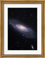 Framed Messier 106, A Spiral Galaxy in the Constellation Canes Venatici