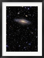 Framed NGC 7331, A Spiral Galaxy in the Constellation Pegasus