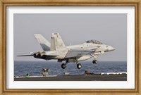Framed F/A-18F Super Hornet Launches from the USS George HW Bush