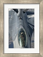 Framed US Air Force F-16C Fighting Falcon Refueling