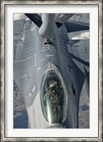 Framed US Air Force F-16C Fighting Falcon Refueling