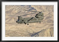 Framed Italian Army CH-47C Chinook Helicopter Over Afghanistan