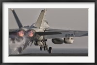 Framed EA-18G Growler Taking Off from USS George HW Bush