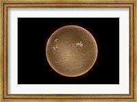 Framed Sun in Hydrogen Alpha