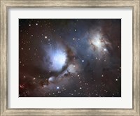 Framed Messier 78, A Reflection Nebula in the Constellation Orion