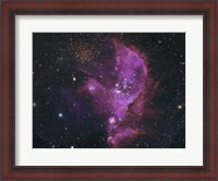Framed Open Cluster and Nebula Complex in the Small Magellanic Cloud