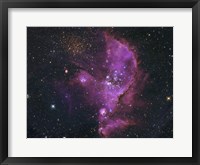 Framed Open Cluster and Nebula Complex in the Small Magellanic Cloud