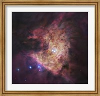 Framed Trapezium Cluster at Center of Orion Nebula