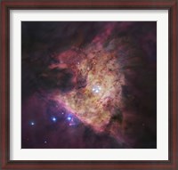 Framed Trapezium Cluster at Center of Orion Nebula