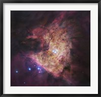 Framed Trapezium Cluster at Center of Orion Nebula