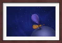 Framed Guitar Playing Martian