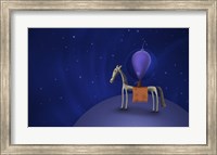 Framed Guitar Playing Martian on a Horse