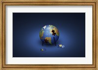 Framed Puzzle Earth