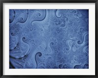 Framed Abstract Illustration in Blue