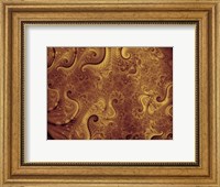 Framed Abstract Illustration in Gold