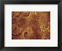 Framed Abstract Illustration in Gold