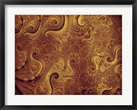 Framed Abstract Illustration in Gold