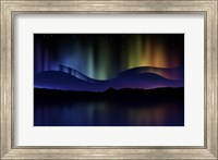 Framed Northern Lights Abstract