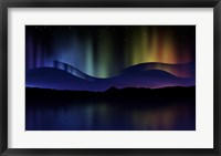Framed Northern Lights Abstract