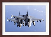 Framed Two Dutch F-16AMs Over the Mediterranean Sea