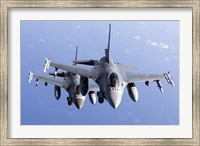 Framed Two Dutch F-16AMs Over the Mediterranean Sea