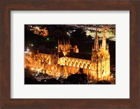 Framed St Mary's Cathedral at Night,  Sydney, Australia