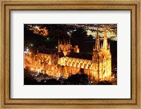 Framed St Mary's Cathedral at Night,  Sydney, Australia