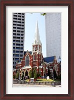 Framed Albert Street Uniting Church, Brisbane, Queensland, Australia