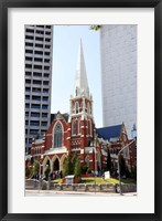 Framed Albert Street Uniting Church, Brisbane, Queensland, Australia