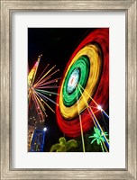 Framed Amusement Park at Night, Surfers Paradise, Gold Coast, Queensland, Australia