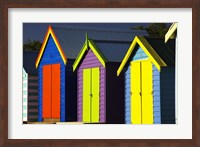 Framed Bathing Boxes, Middle Brighton Beach, Port Phillip Bay, Melbourne, Victoria, Australia