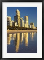 Framed Early Morning Light on Surfers Paradise, Gold Coast, Queensland, Australia