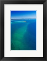 Framed Great Sandy Straits, Little Woody Island and Fraser Island, Queensland, Australia