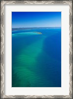 Framed Great Sandy Straits, Little Woody Island and Fraser Island, Queensland, Australia