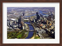 Framed Melbourne CBD and Yarra River, Victoria, Australia