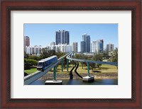 Framed Monorail by Jupiter's Casino, Broadbeach, Gold Coast, Queensland, Australia