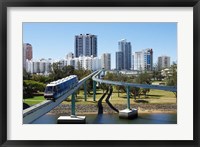 Framed Monorail by Jupiter's Casino, Broadbeach, Gold Coast, Queensland, Australia